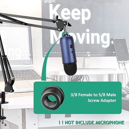 Miniatura 3 de Adaptador de micrófono Yeti azul ranurado de metal 58 a 38 2 piezas para soporte de micrófono como Blue Yeti X, Yeti Pro, Blue Snowball