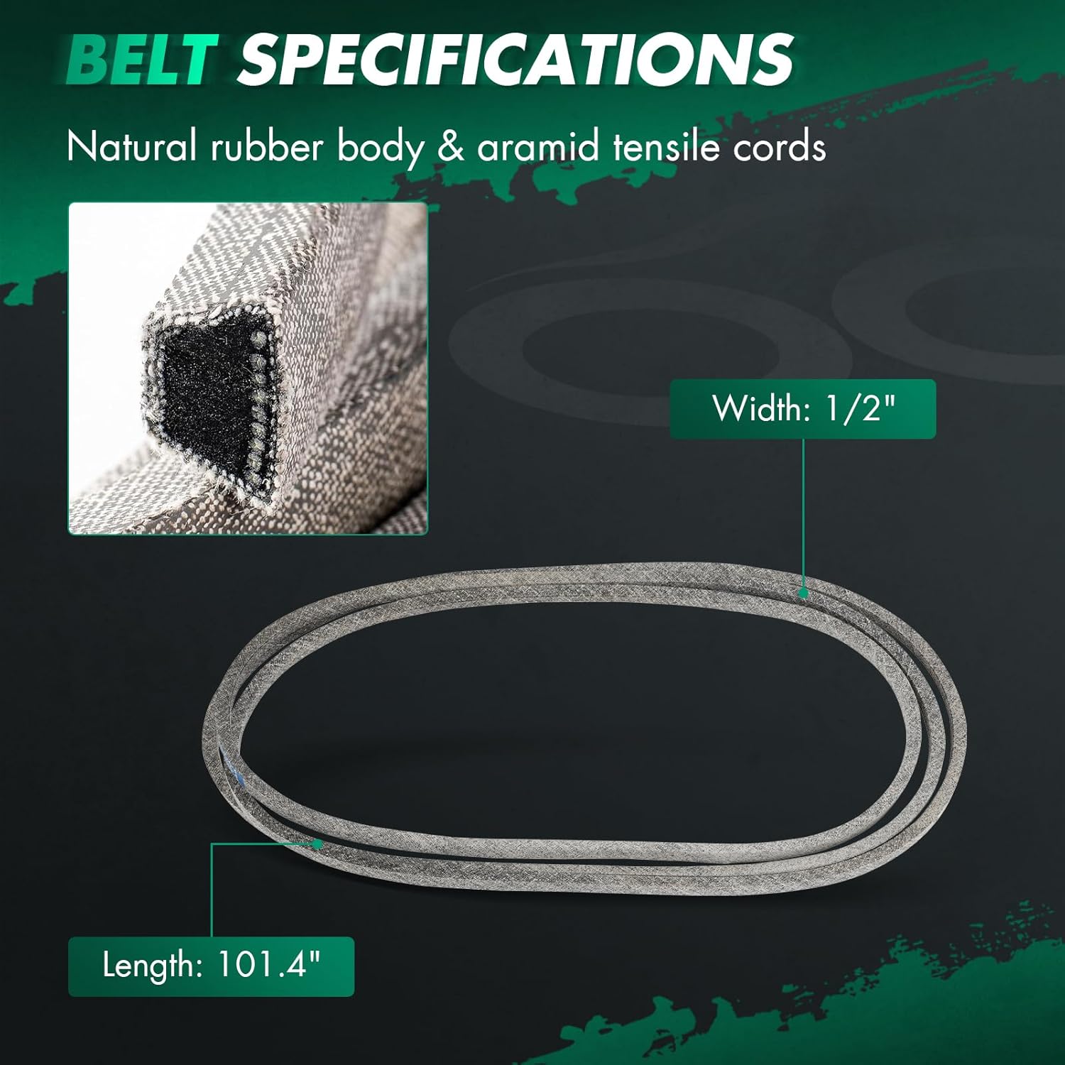 Belt Specifications for SCITOO Deck Rebuild Kit