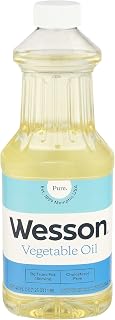 Wesson Pure 100% Natural Vegetable Oil, 40 Fl Oz - Cholesterol-Free, 0g Trans Fat, Ideal for Frying, Baking & Marinades