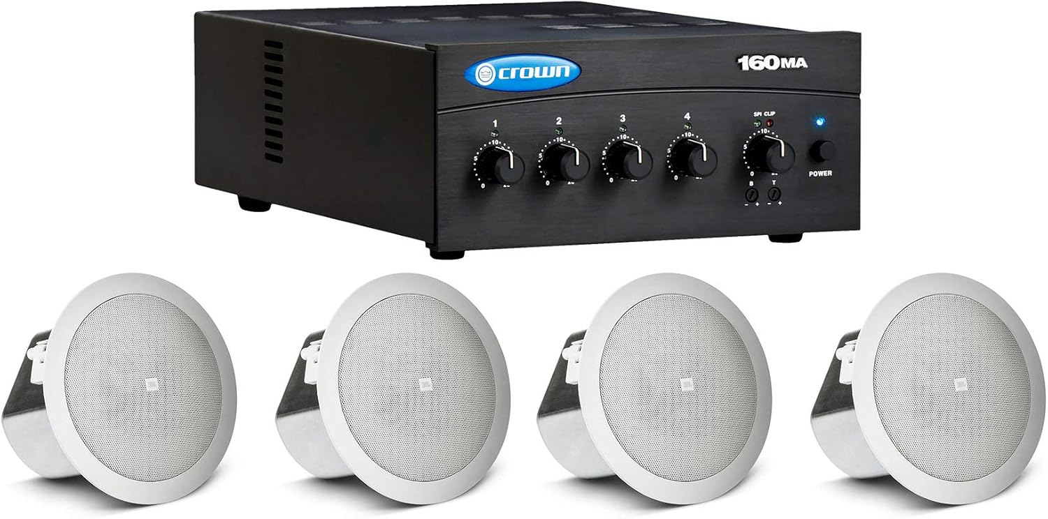 Crown 160MA Commercial/Restaurant 4 Input 60 Watt 70V Volt