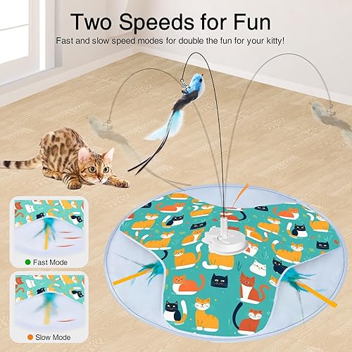 Miniatura 6 de Juguetes interactivos para gatos, juguete automático mejorado para gatos de interior, juguetes para gatos adultos aburridos de interior, juguete