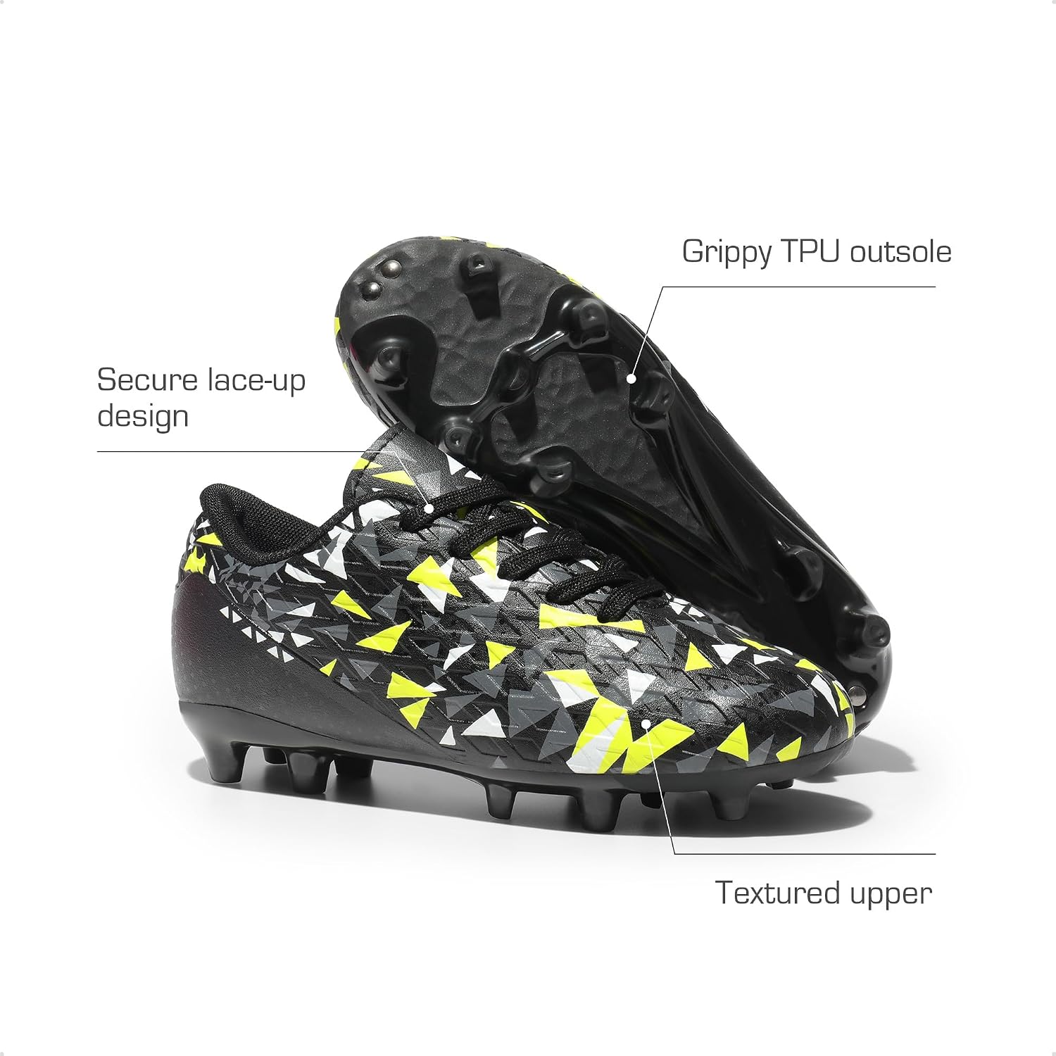 DREAM PAIRS Boys Girls Soccer Cleats with Socks