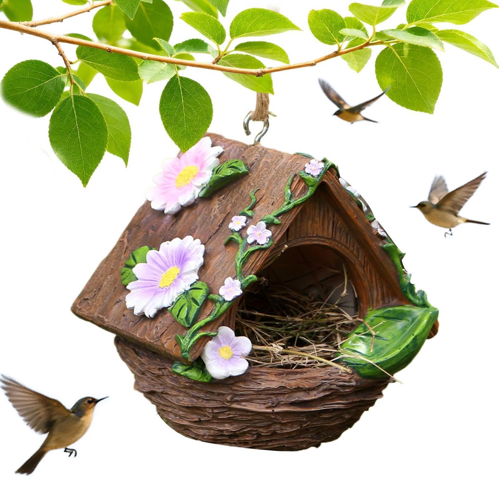 Nichoir pour Oiseaux | Nichoir Résistant Au Vent | Cabane - pour Aras Perruches Inséparables Conures Calopsittes Pinsons Et pour L'Extérieur Jardins Cours Balcons