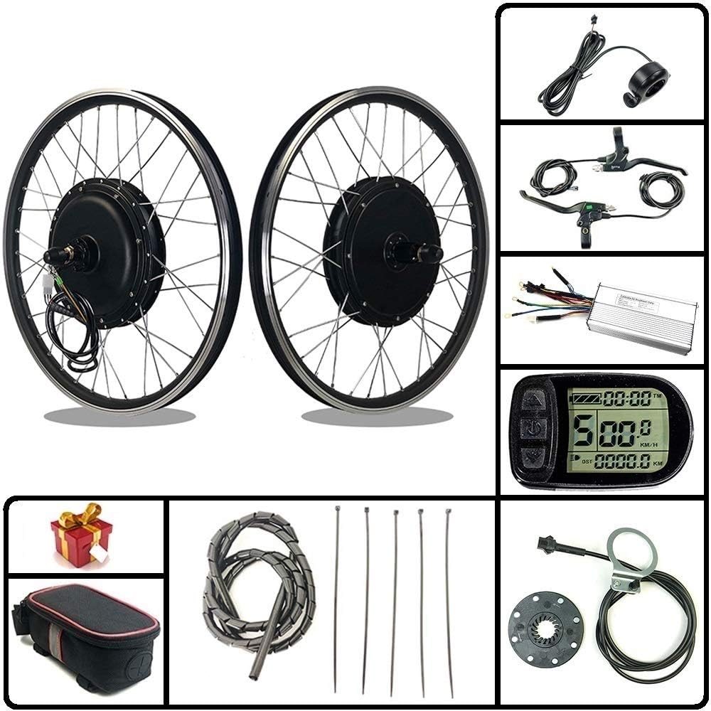 RICETOO Electric Bicycle Conversion Kit 48V 1500W Rear Cassette Wheel