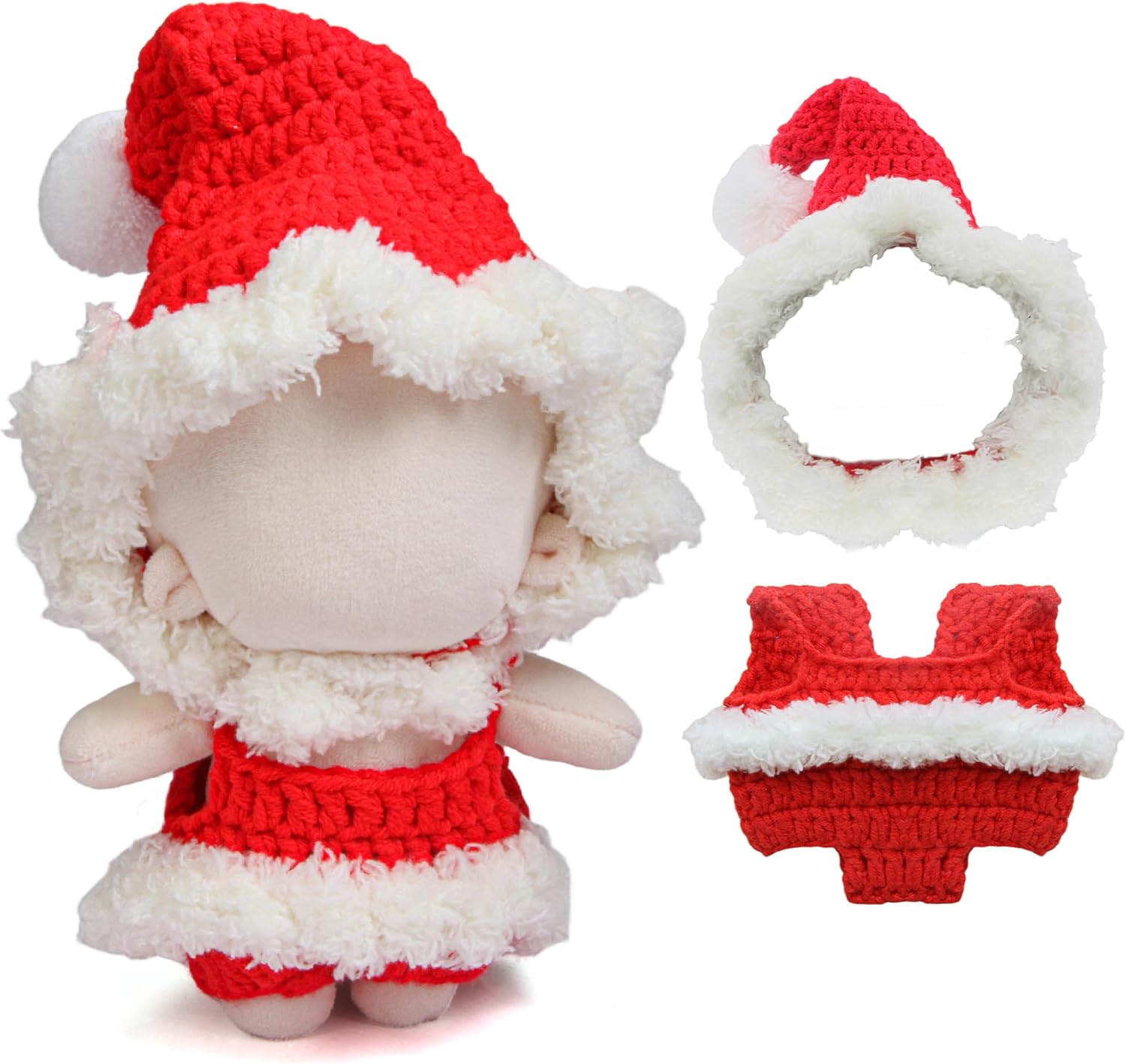 17cm Doll Clothes Set - Fantasy Christmas Outfit Overalls with Hat