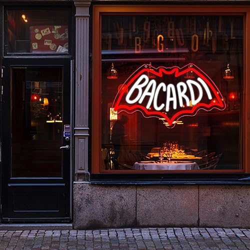Miniatura 59 de Bacardi Ron - Letrero comercial de neón para decoración de pared de bar, alimentado por USB, letrero decorativo abierto para el hogar, bar, tienda