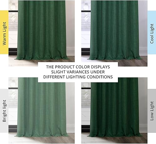 Miniatura 4 de HPD Half Price Drapes - Cortinas de lino sintético texturizado para oscurecer la habitación, dormitorio, sala de estar, 1 panel de 50 pulg de ancho