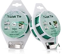 Vista 5 de YDSL Lazos giratorios de 328 pies (328.1 ft), lazos verdes para plantas de jardín con cortador para jardinería y organización de oficina, hogar
