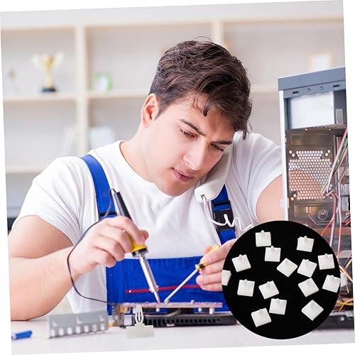 Miniatura 8 de TEHAUX 100 piezas de placa adhesiva de montaje de bloqueo de PCB separador de poste aislado B postes de soporte de columna de apoyo fijo clips de