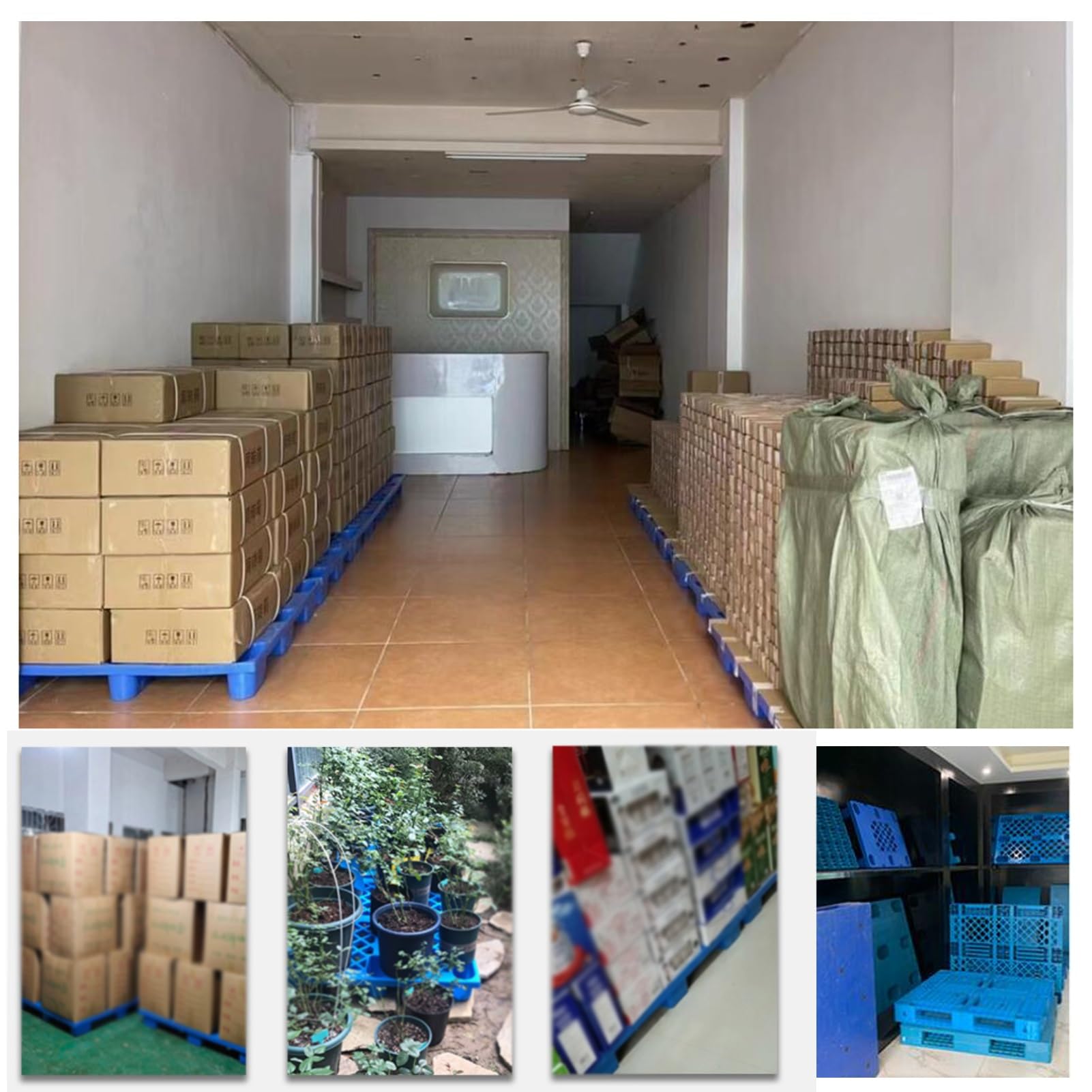 Blokująca plastikowa paleta z oddychającą kratką do przechowywania i organizacji na zewnątrz