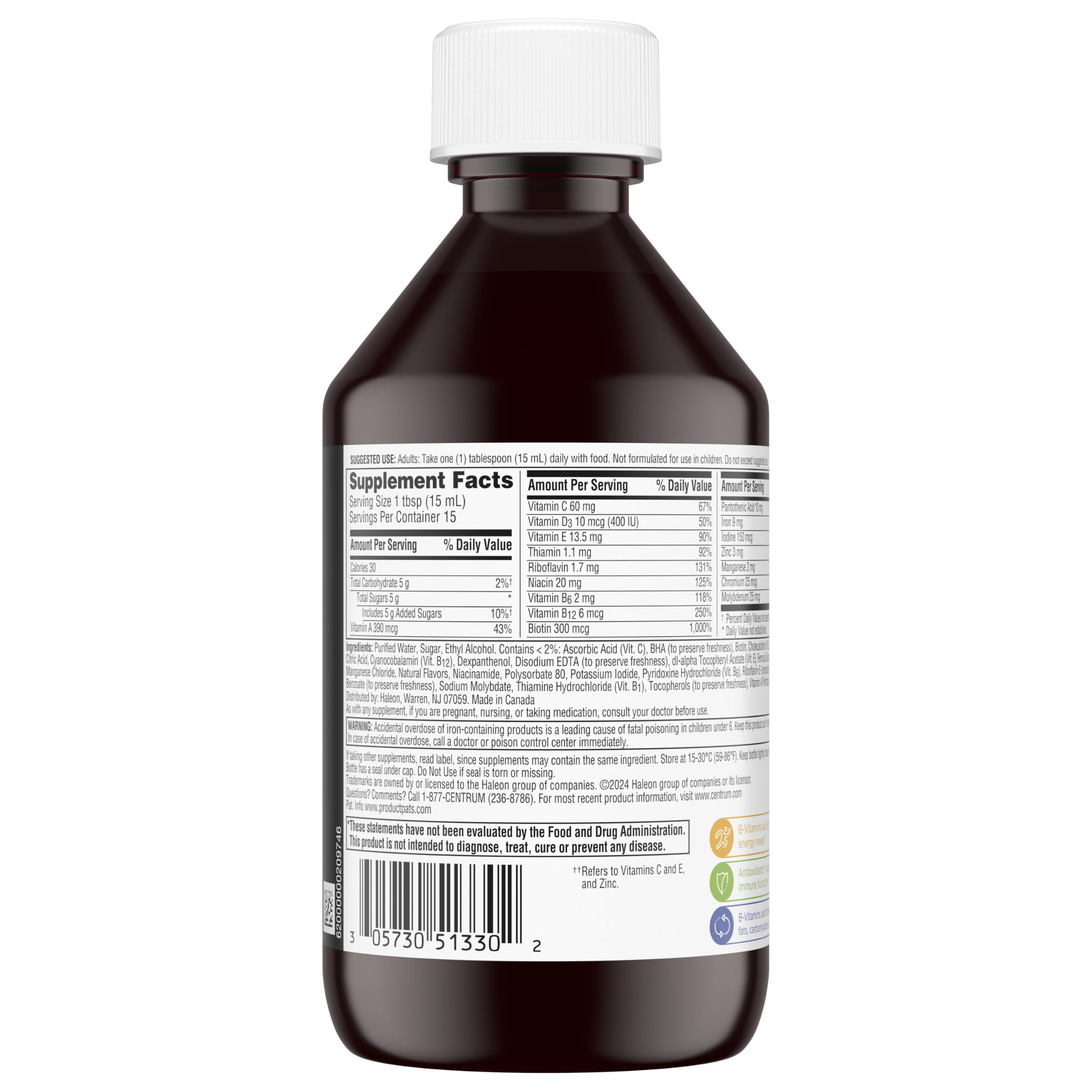 Centrum Liquid Multivitamin for Adults, Citrus Flavor, 8 fl oz — Amazon image 15
