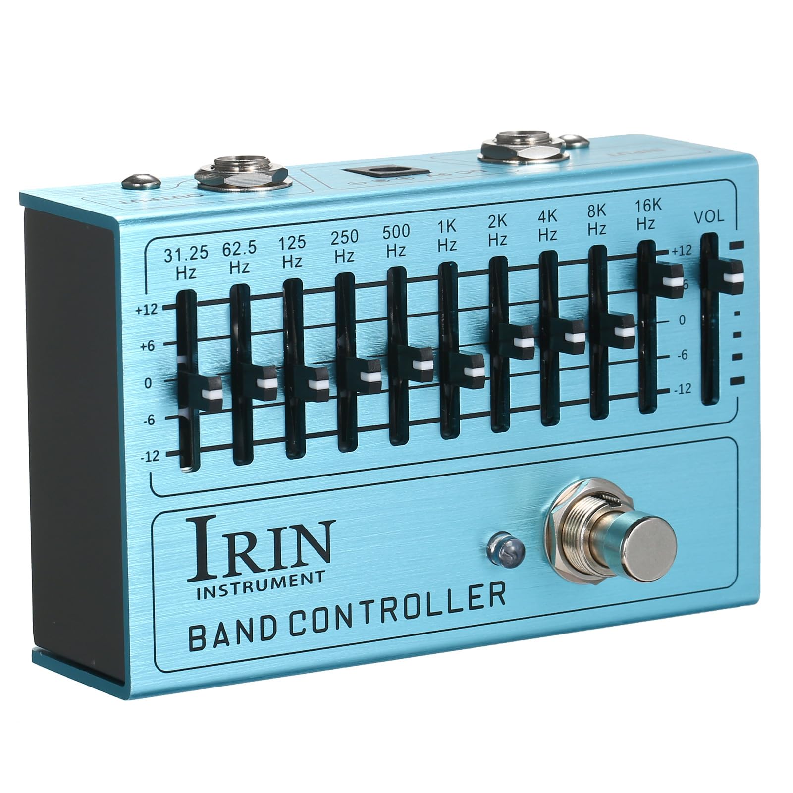 Mini-10-Band-EQ-Gitarreneffektpedal für Gitarrenbass-Aluminiumlegierungskörper für Gitarristen und Bass-Enthusiasten