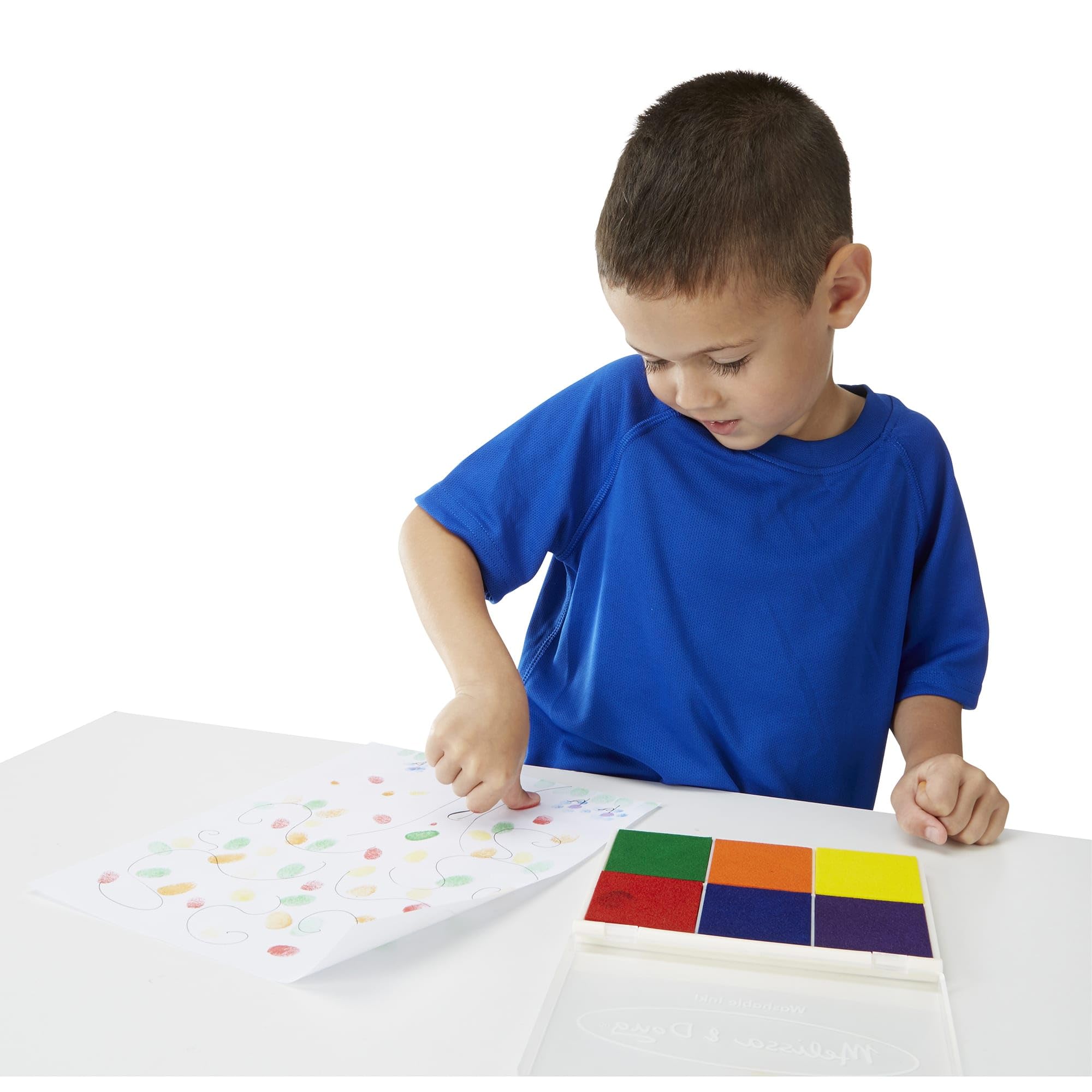 Melissa & Doug Almohadilla de tinta para estampar, Tinta lavable multicolor para sellos, Juguete creativo, Actividades creativas, Juego creativo para niños y niñas de 3 4 5 6 7 años