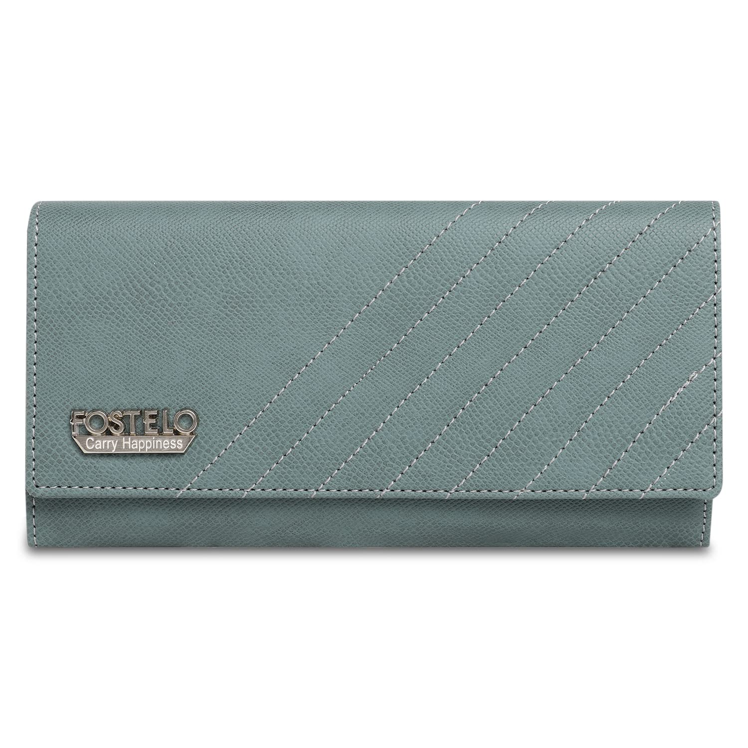 Fostelo Womens Faux Leather Two Fold Wallet (Grey) (Medium) (B0BRB8DTGP) Amazon Price History, Amazon Price Tracker