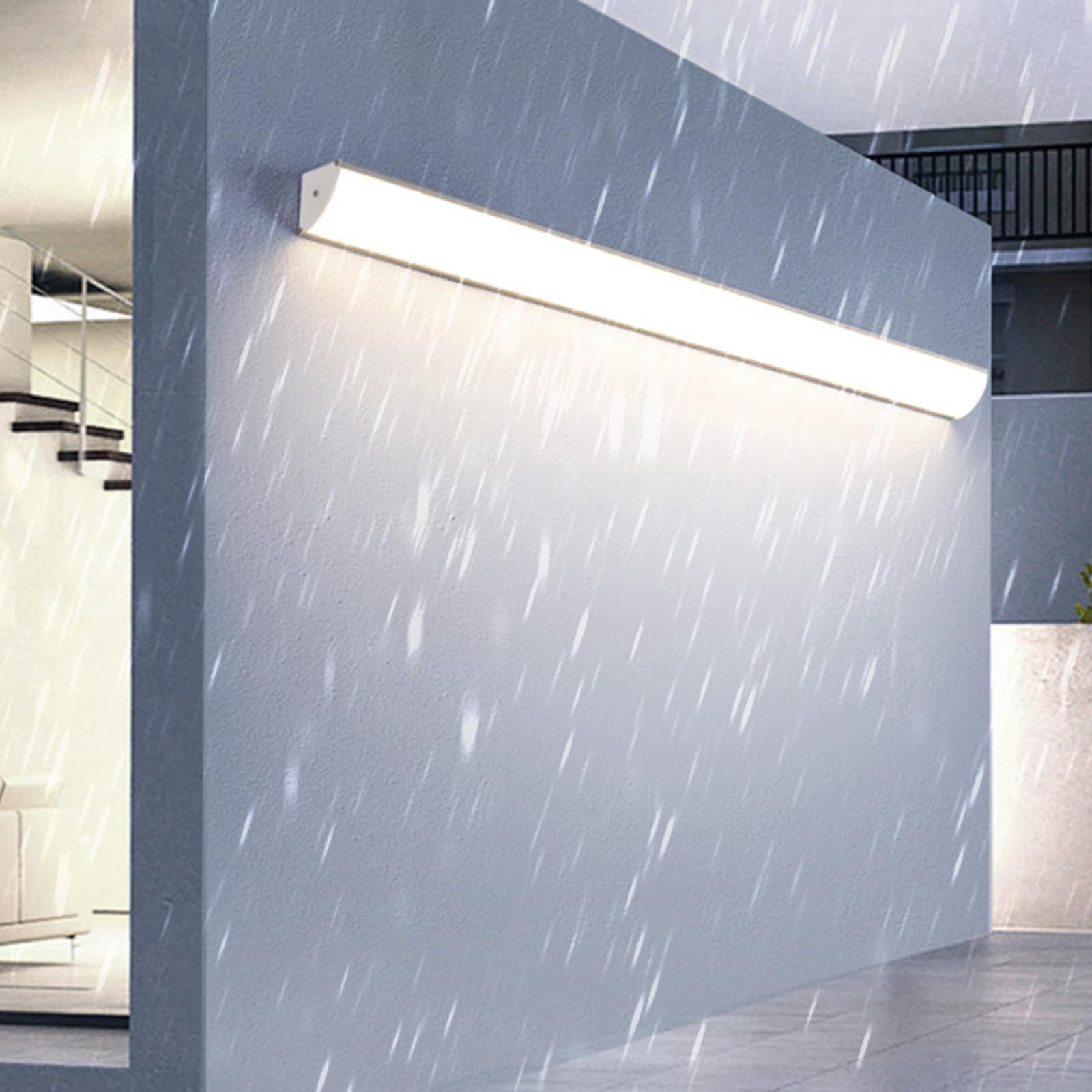 Applique murale LED extérieur étanche IP65 en aluminium et acrylique moderne