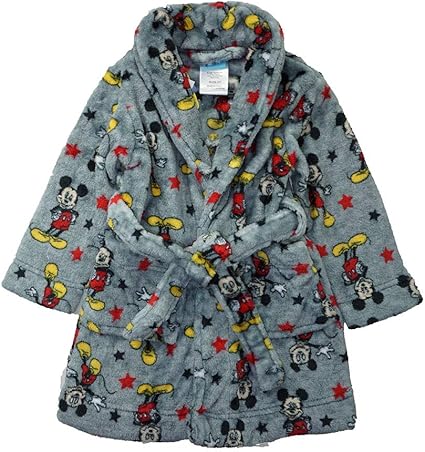 Disney Peignoir Mickey Mouse en peluche pour b?�b?� gar?�on 2T gris : Amazon.fr: V??tements