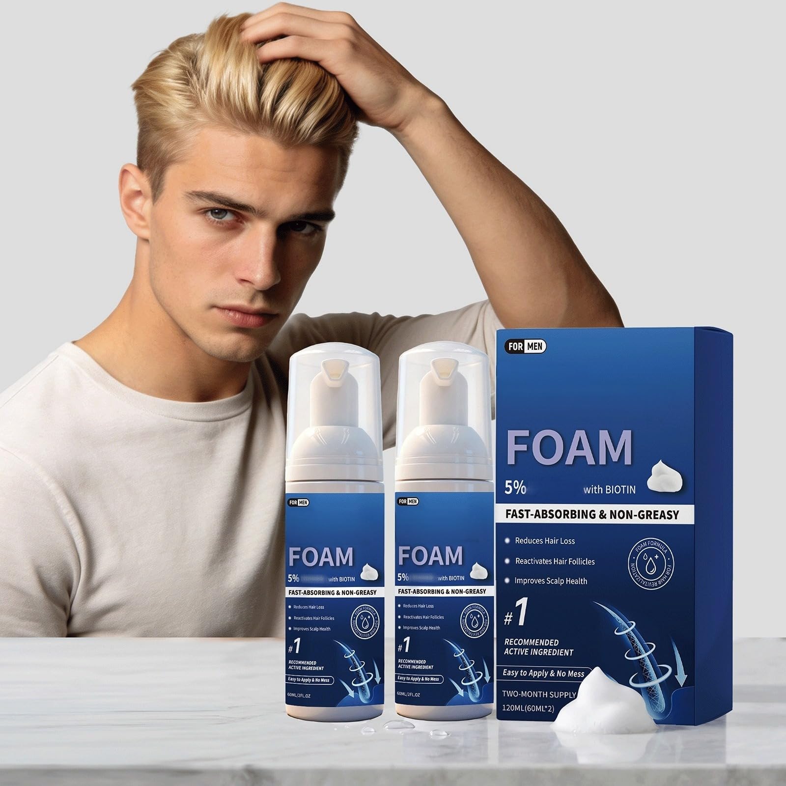 Mousse Coiffante à l'Huile d'Olive，poudre coiffante homme，bali curls，120 ml