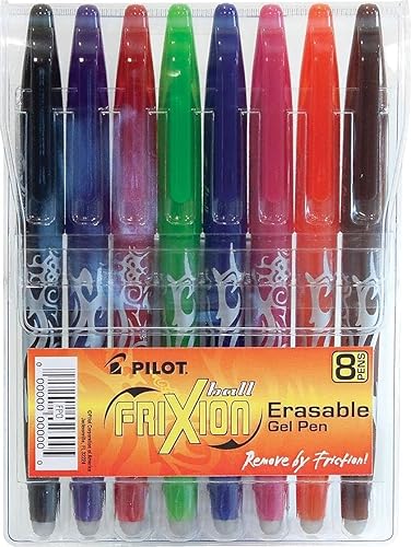 Miniatura 3 de PILOT FriXion Ball - Bolígrafos de tinta de gel borrables y recargables punta fina tintas en colores surtidos paquete de 8 unidades 31569