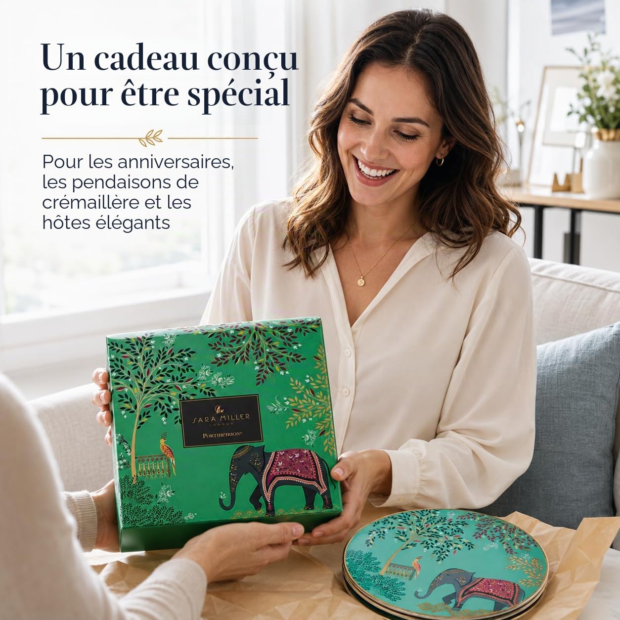 Portmeirion Home & Gifts Sara Miller SMI78964-XG Lot de 4 assiettes à gâteau Multicolore