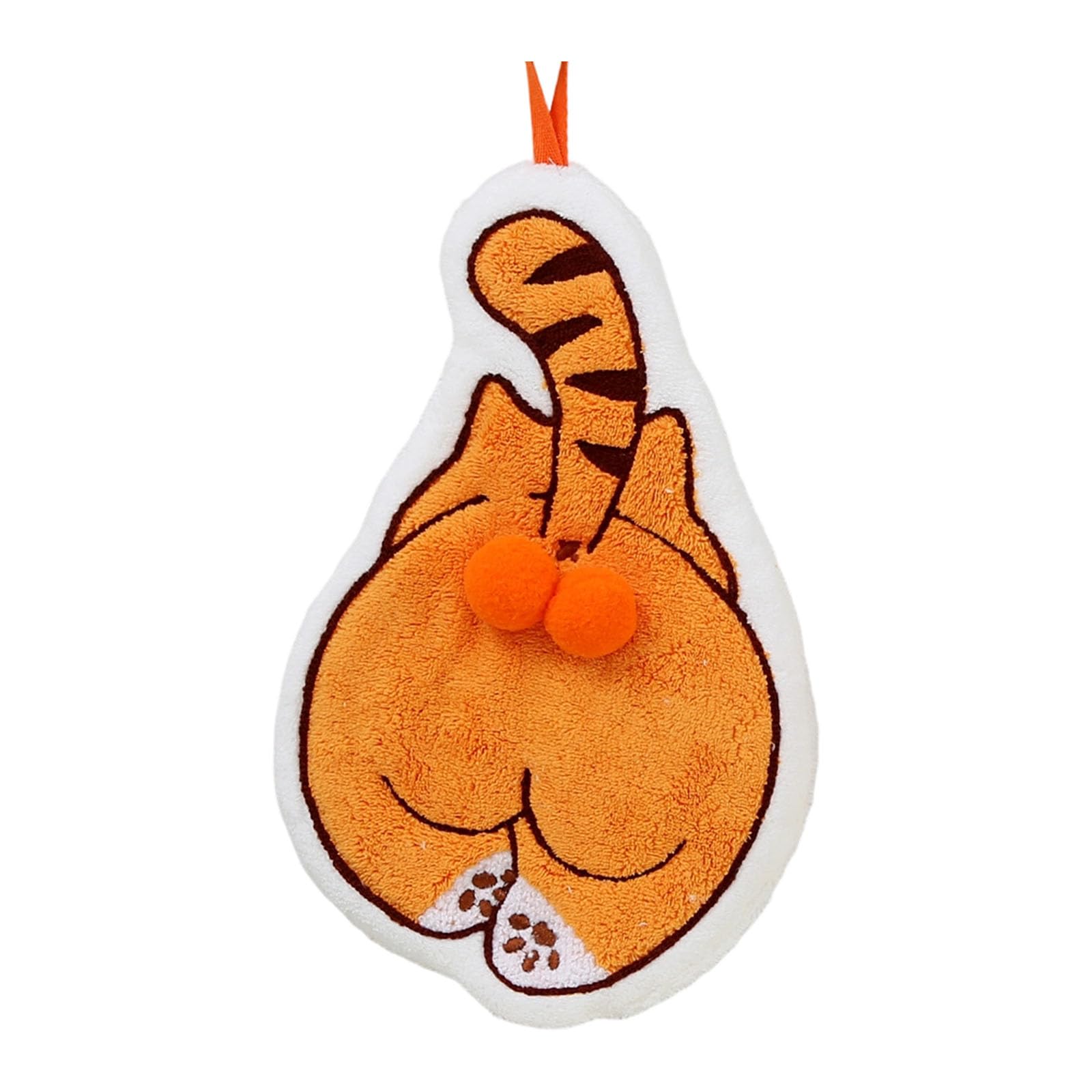 Whoasyst Quick Drying Absorbent Corals Fleece Hand Towel Lovely Cats Eggs Design with Hanging Loop for Children Funny Hanging Hand Towel