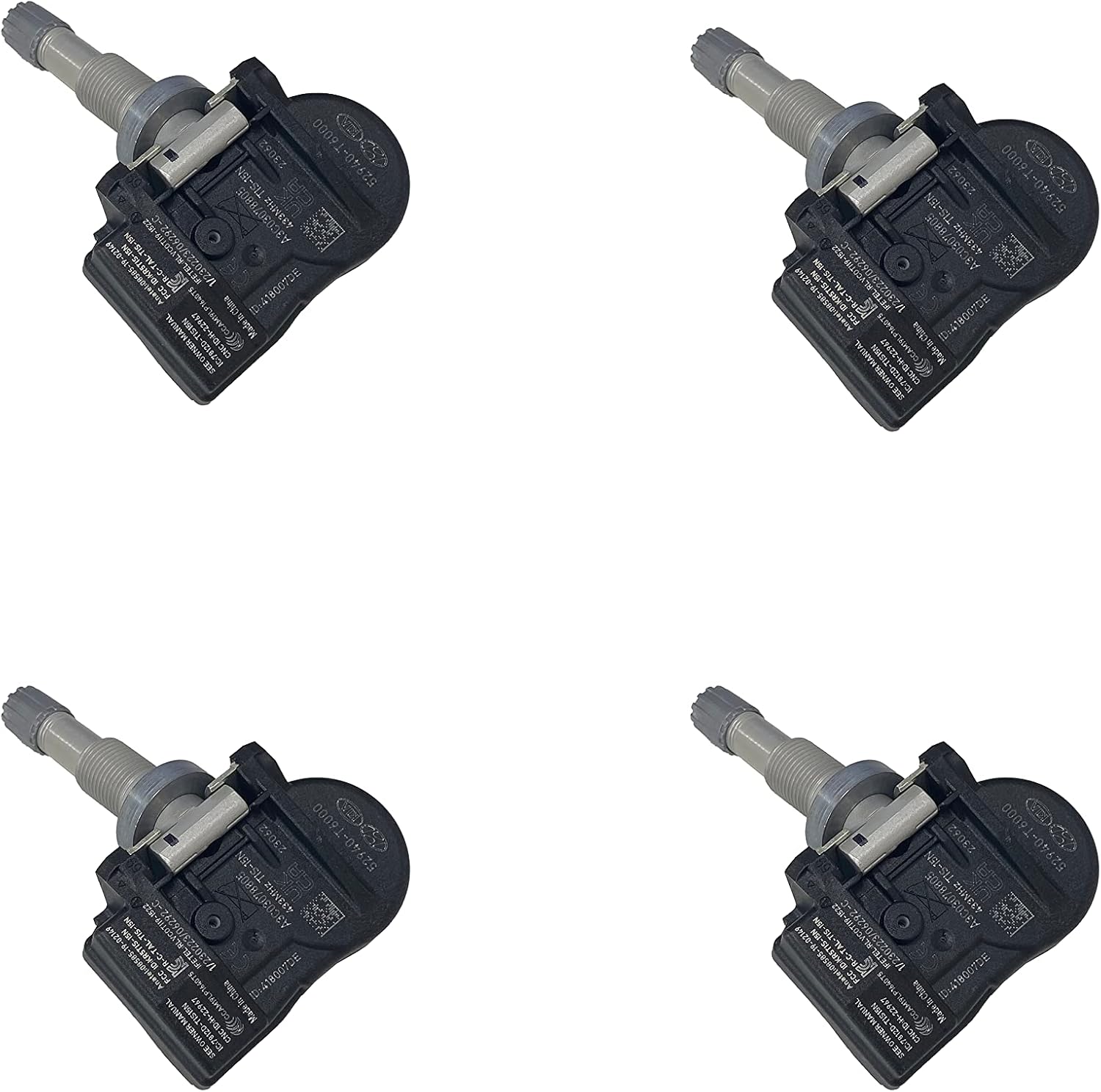 Genuine OEM 52940-T6000 TPMS Valve 4pcs set / 52940T6000 for Hyundai Genesis GV80 21-22 replaces 52940AR100