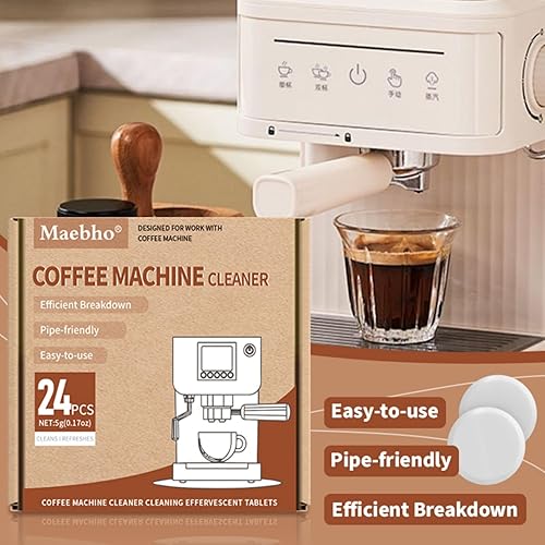 Miniatura 2 de Tabletas descalcificadoras para cafeteras  24 piezas, limpiador para cafetera, descalcificadora, solución para cafeteras y máquinas de café expreso