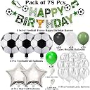 Rozi Decoration Football Theme Birthday Decoration Items Set of 78 Pcs Happy Bday Decoration Item for Boys |2 Year Birthday Decor Items gallery image