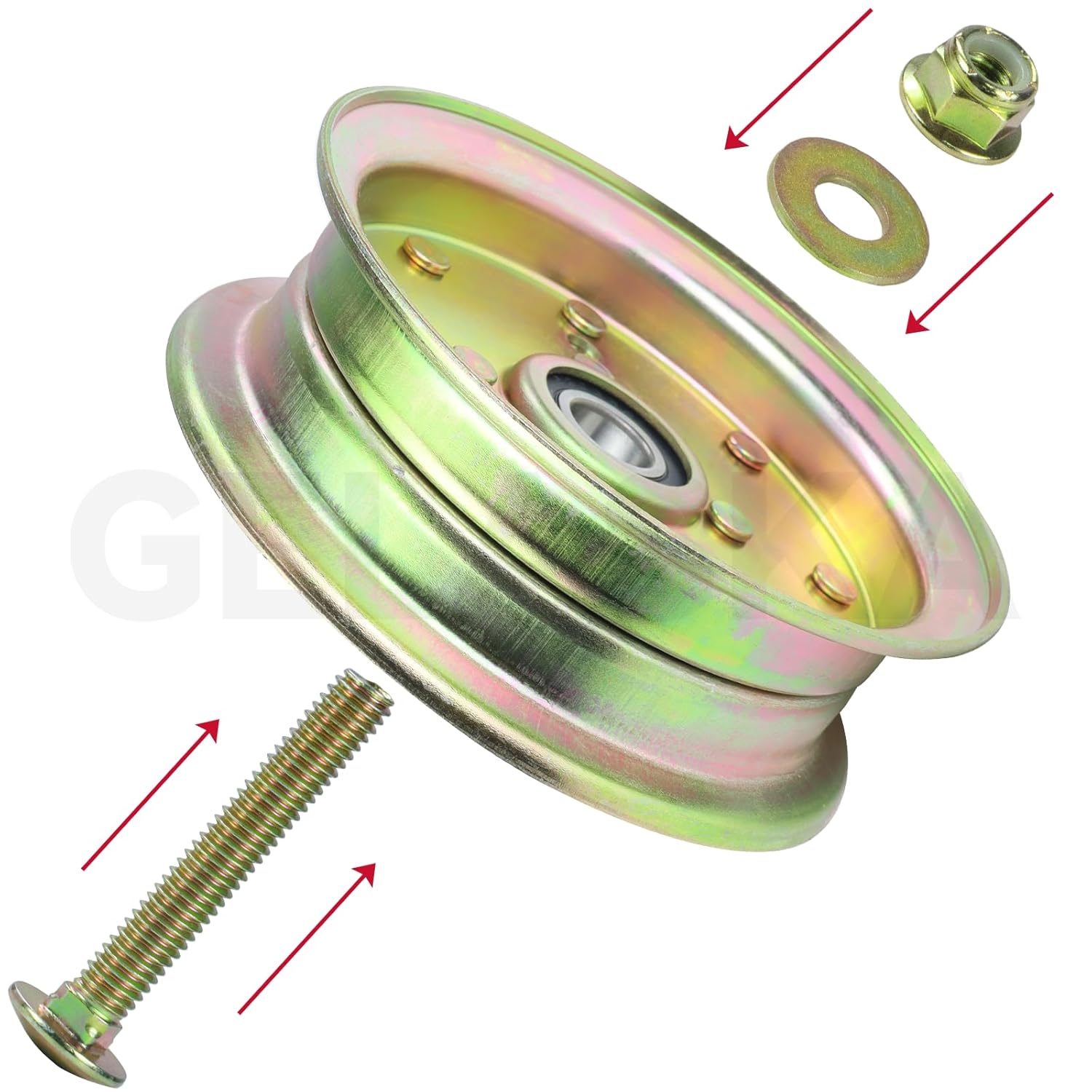 GELASKA 3 Pack 539132728 Idler Pulley Replaces 589766102 Pulley, Husqvarna 589766101 Idler Pulley, 539112196, 539131148, for Husqvarna RZ4623, MZ6128, Z246, MZ61, MZ5225, YTH24V48, GT52XlS Tractors