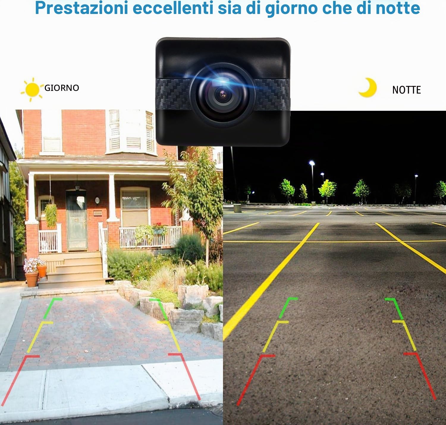 Auto-VOX TD-2 Telecamera Retromarcia Wireless per Auto Monitor LCD da 4,3 '' Telecamera Posteriore Impermeabile IP68 Segnale Stabile Visione Notturna