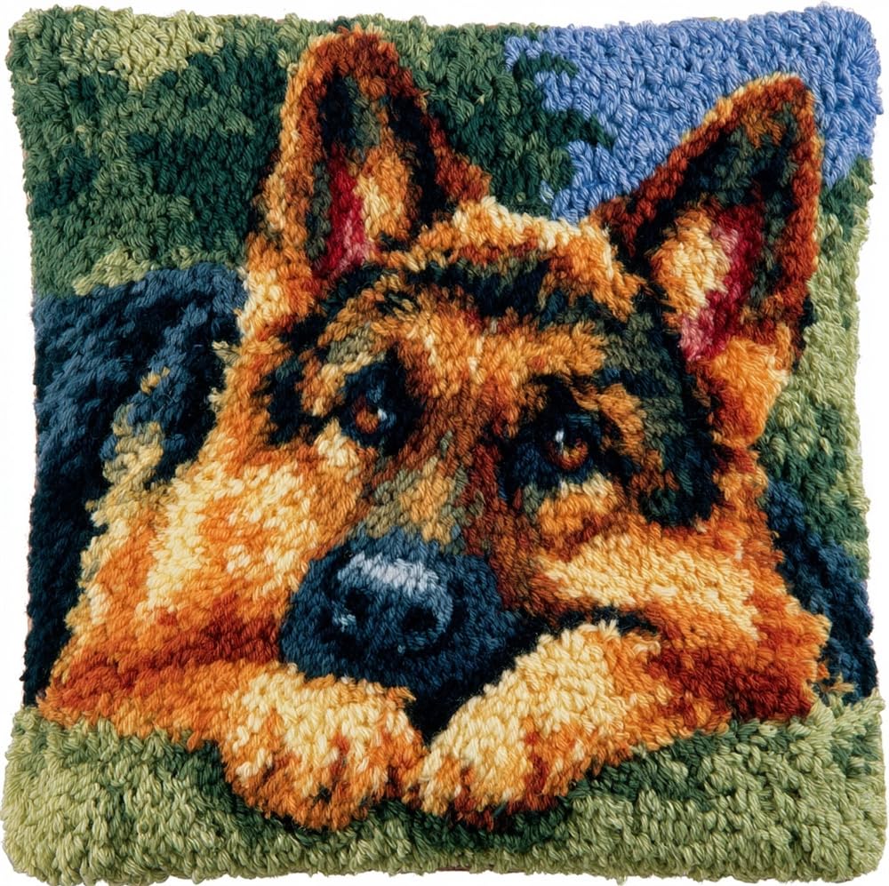 kitphoenix Latch Hook Kits for Adults -German Shepherd