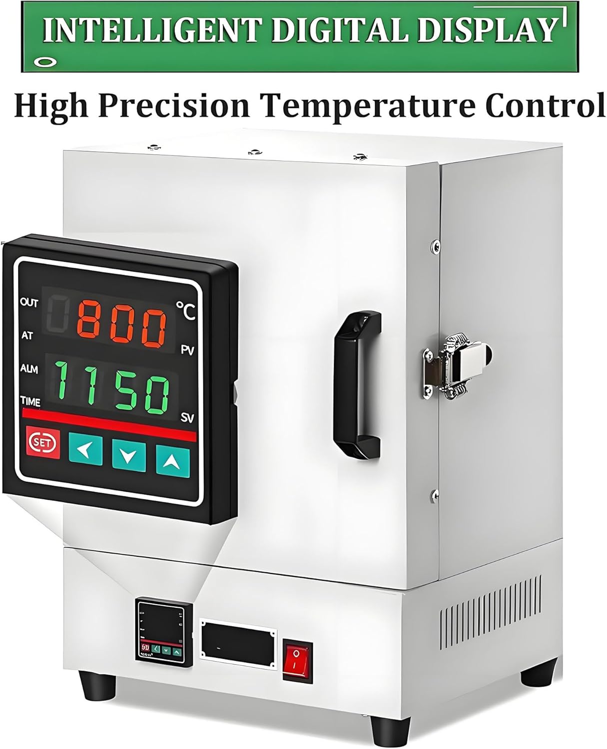 2000W Electric Burnout Oven Kiln, Digital Ceramic Fiber Kiln 1150℃ Metal Melting Furnace, Lab Enclosed Muffle Furnaces for Ashing, Heat Treating, and Jewelry Plaster Mold Dewaxing Processes