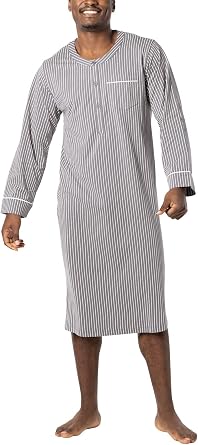 PajamaGram Flannel Night Shirts For Men - Mens Long Nightshirts