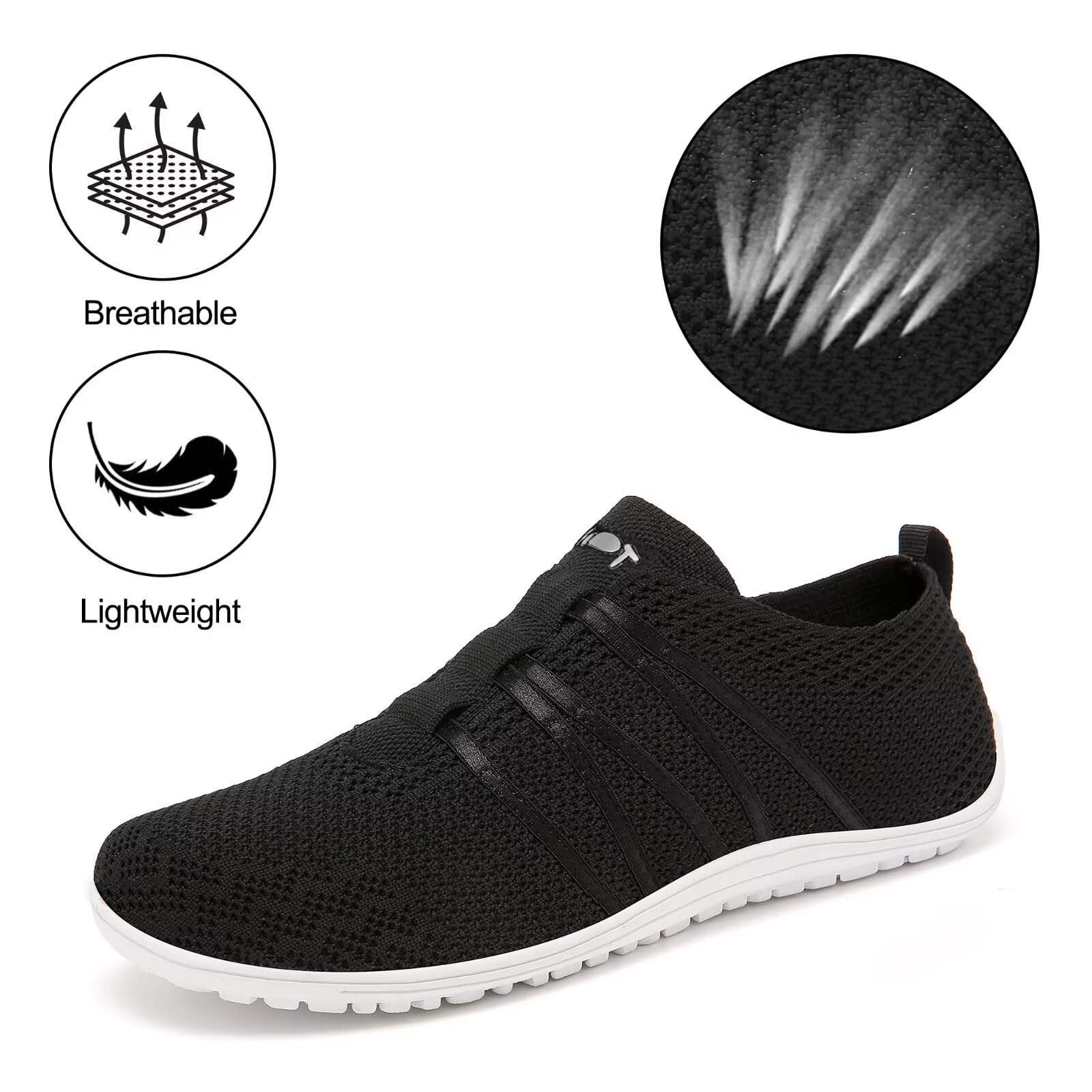 Merdoo Zapatillas de deporte para mujer y hombre, ligeras, cómodas, sin cordones, antideslizantes, para gimnasia, transpirables, unisex, talla 37-45