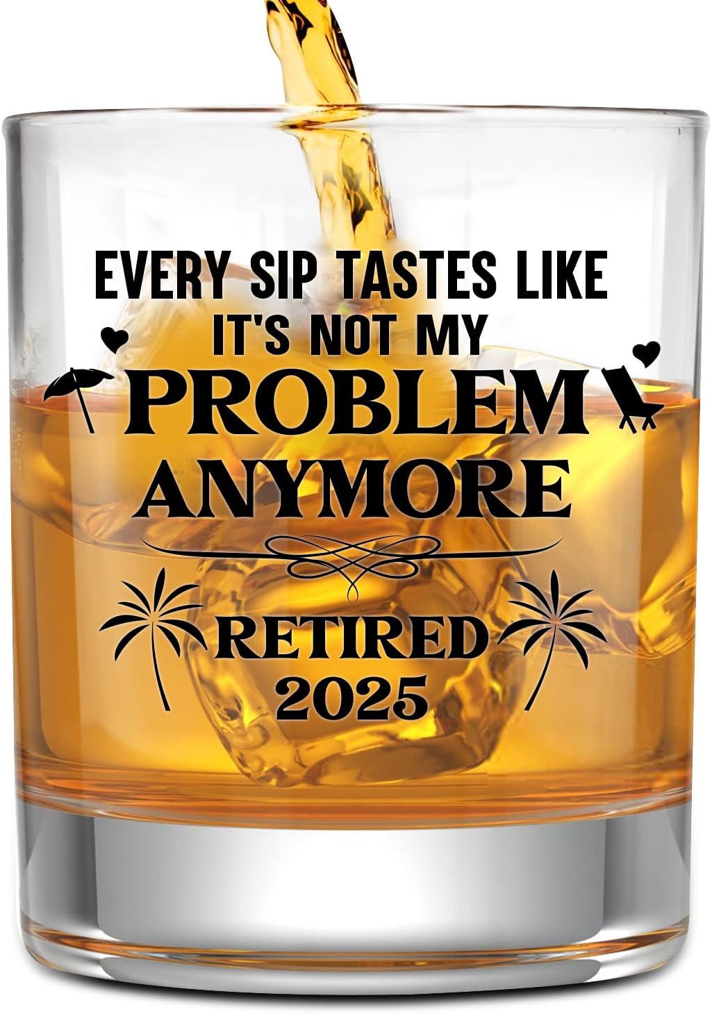 NewEleven Retirement Gifts For Men 2025 - Coworker Leaving, Goodbye Gift, Farewell Gifts For Coworkers, Friends, Dad, Grandpa - Retirement Gift For Men From Friend, Family, Colleague - Whiskey Glass