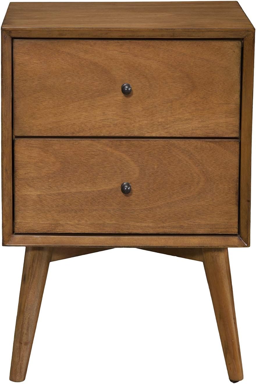 Alpine FurnitureFlynn Nightstand, 18" W x 15" D x 26" H, Acorn