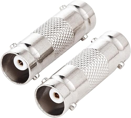 Miniatura 4 de BNC hembra a hembra, paquete de 5 acopladores de conector de barril BNC, cables de extensión en el sistema de vigilancia de cámara CCTV