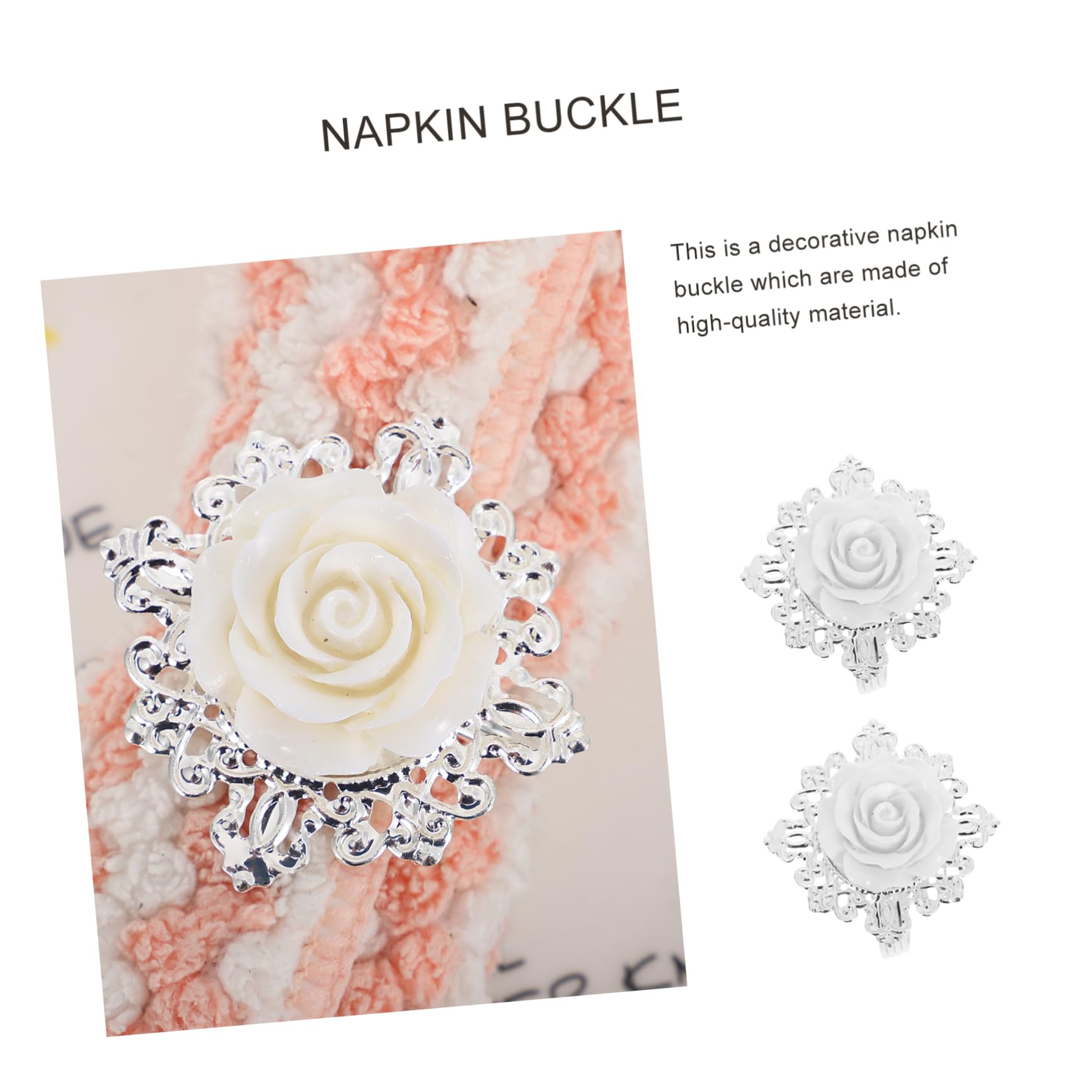 POPETPOP 24stücke Weiß Napkin Ringe Aus Zinklegierung Kreative Serviettenhalter Für Hochzeiten Feste Dinnerpartys Und Mehr