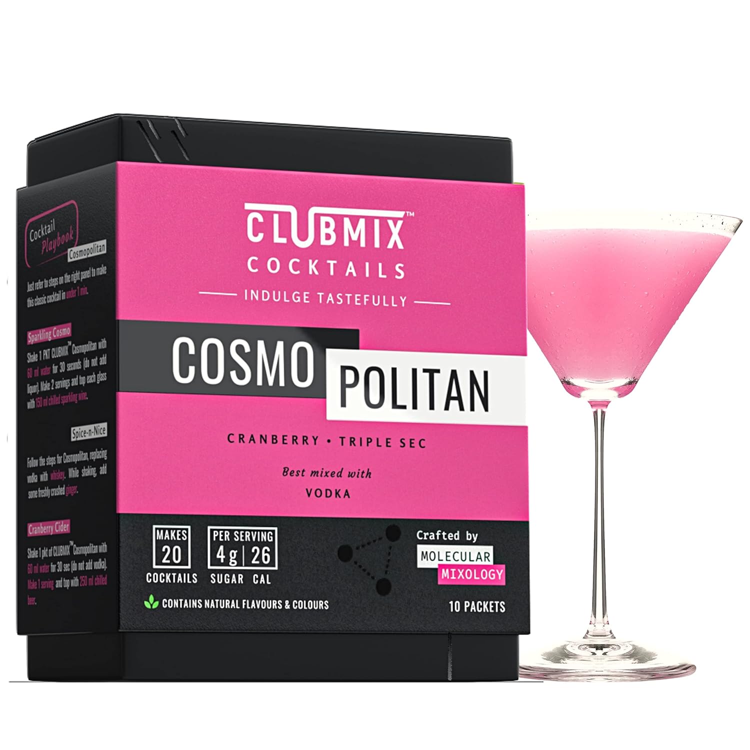 CLUBMIX COCKTAILS Cosmopolitan Cocktail Mixer (10 Packets) Crafted