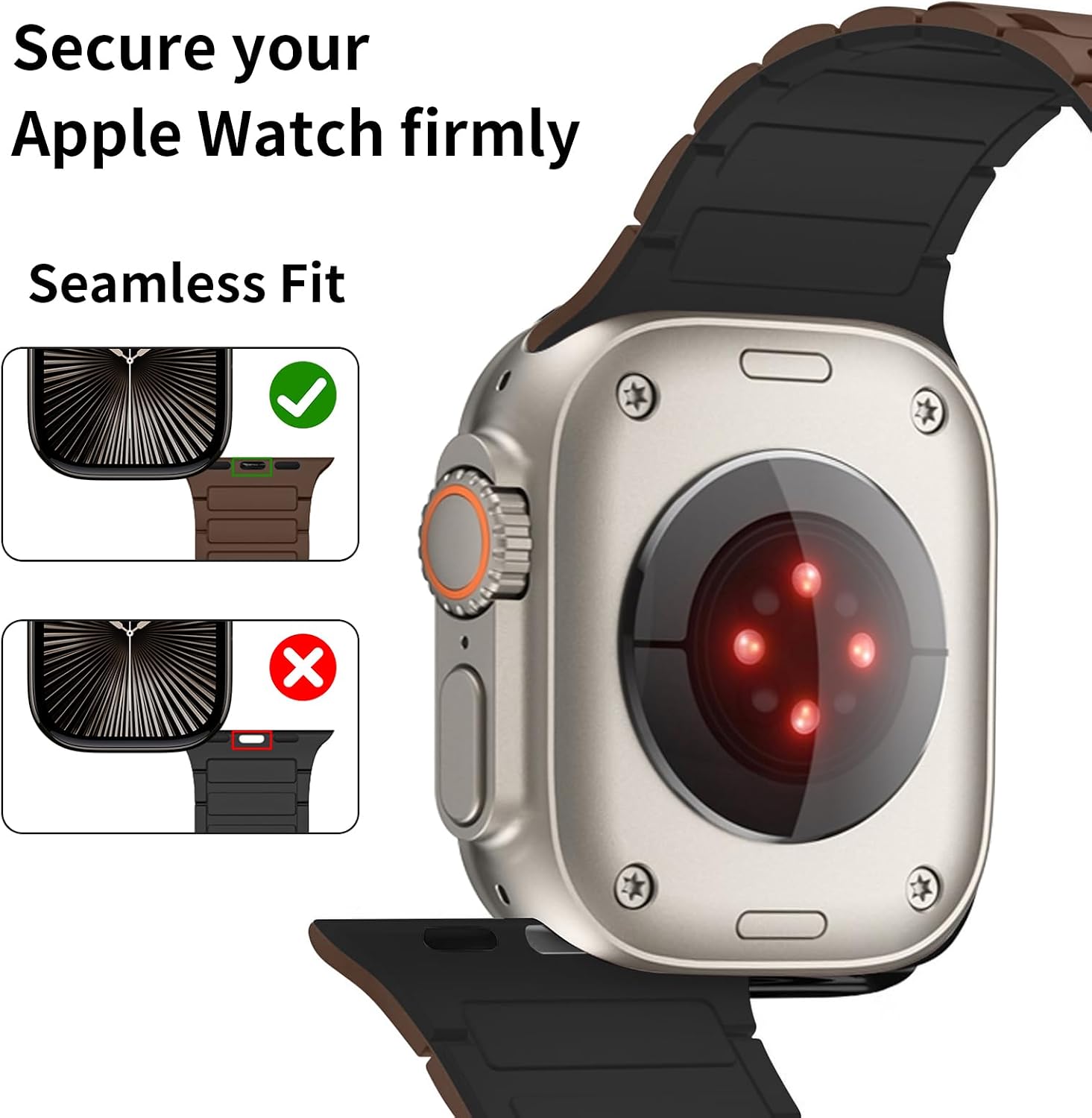 Silicone Magnetic Band Compatible with Apple Watch 42mm 41mm 40mm 38mm image 5
