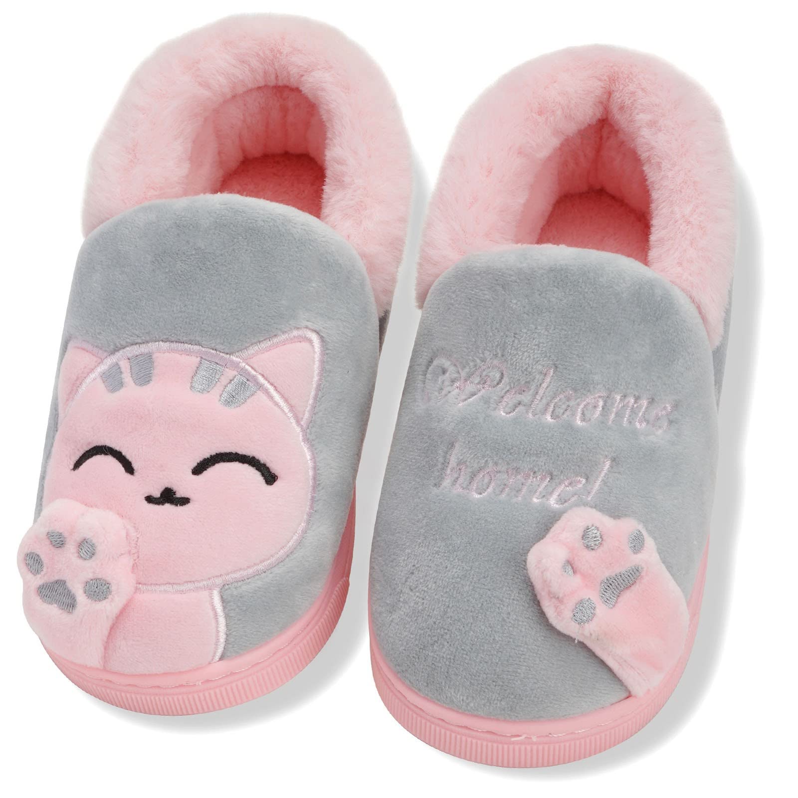 Zapatillas Casa Niños Niñas para Invierno Estar Slippers Casa Interior Caliente Pantuflas Suave Algodón Zapatos Mujer Hombres