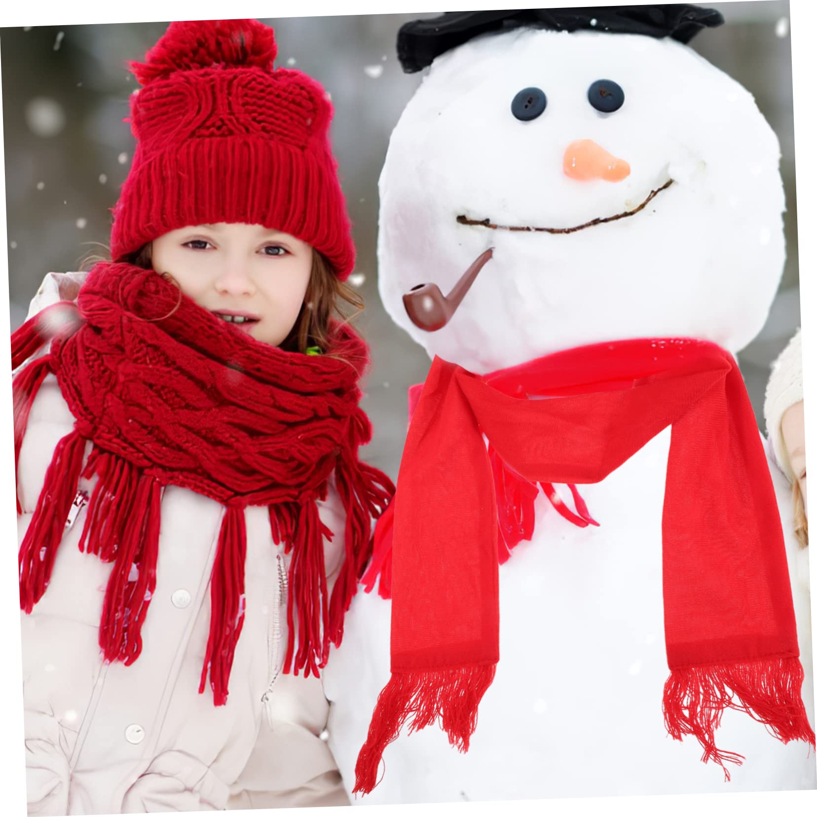 TOPBATHY 4 Sätze Schneemann Verkleiden Sich Schneemann Bausatz Für Weihnachten Schneemann-Kleidungsset Zubehörsets Für Schneemänner DIY Schneemann-anziehset Schneemann DIY Polyester