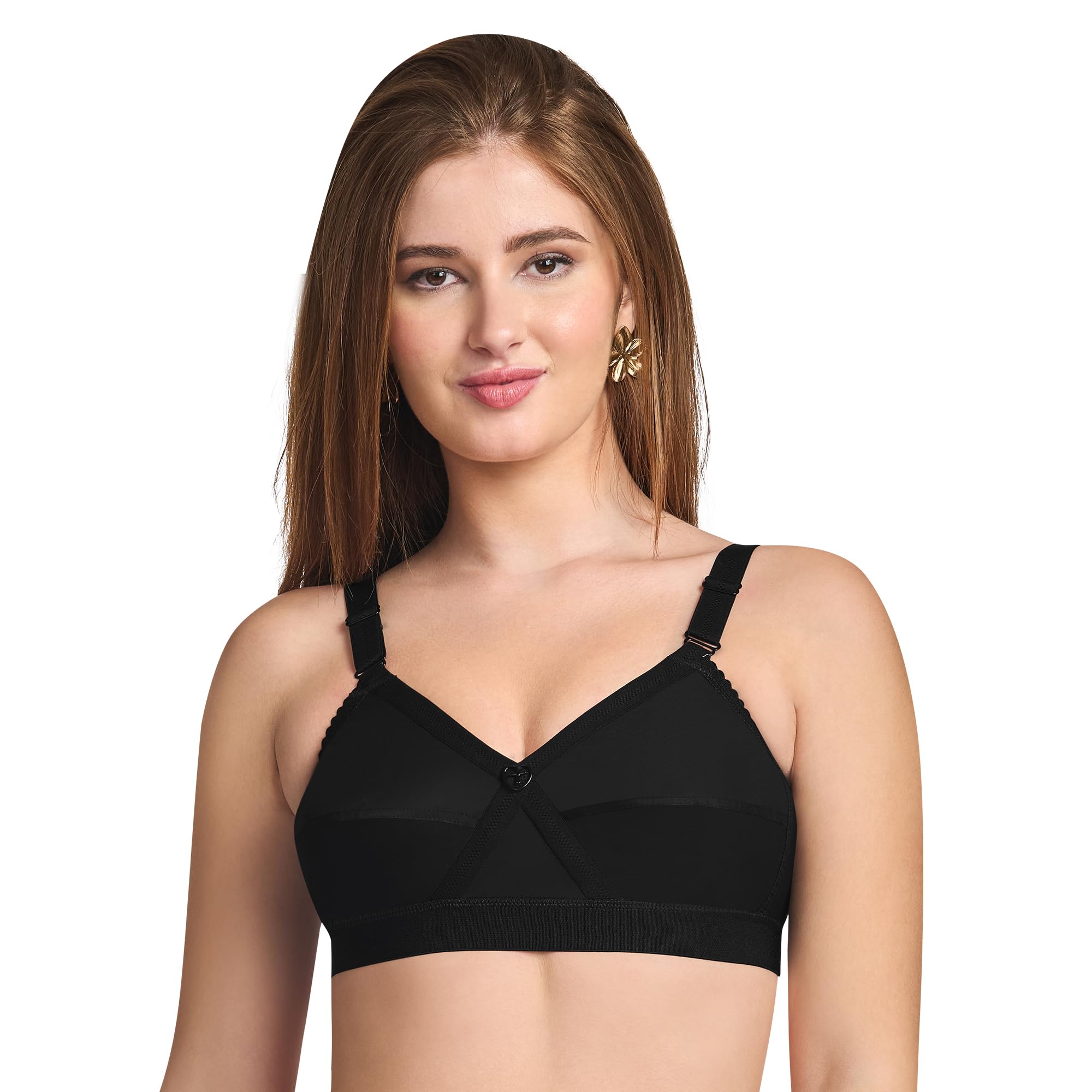trylo Women's Cotton Padded Wire Free Non-Wired Full-Coverage Bra-picture-35