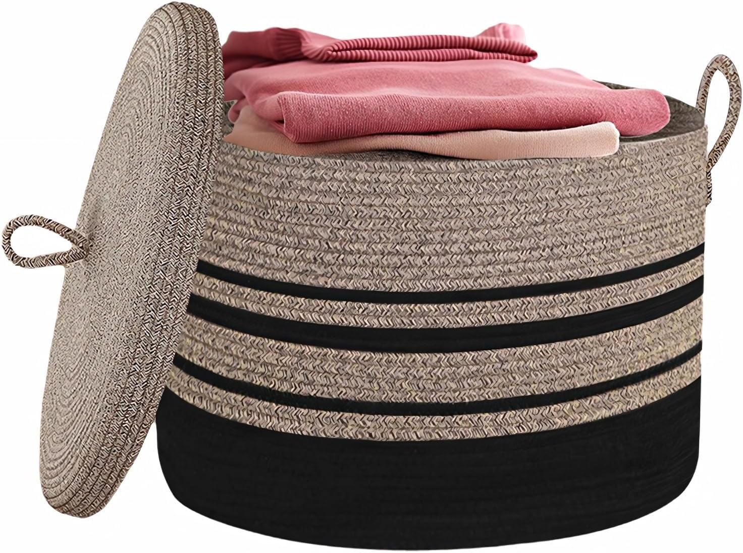 Brown Cotton Storage Box - Dustproof Organizer Basket, 18 x 18 x 14 inch, Perfect for Living Room or Playroom