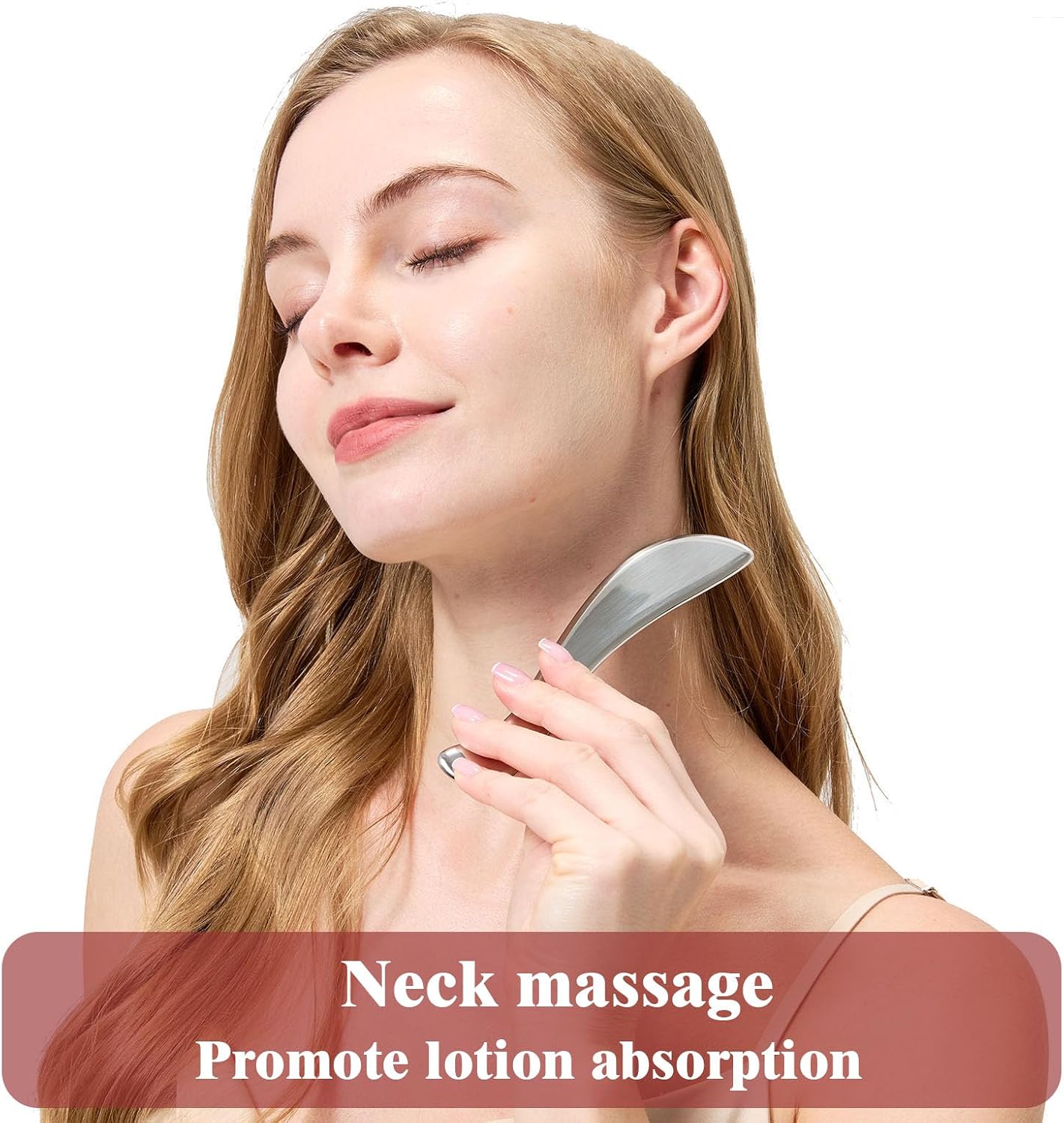 BYYDDIY Stainless Steel Gua Sha Facial Tools, Metal Gua Sha for Face,Tighten Skin Massage, Guasha Beauty Tool for Body Eyes (W.F-s.S)