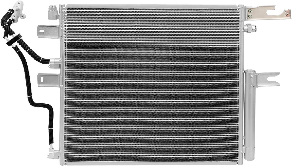 DNA MOTORING OEM-CDS-3886 3886 Aluminum Air Conditioning A/C Condenser Compatible with 2011-2015 DODGE RAM 6.7L Turbo Diesel, Metallic