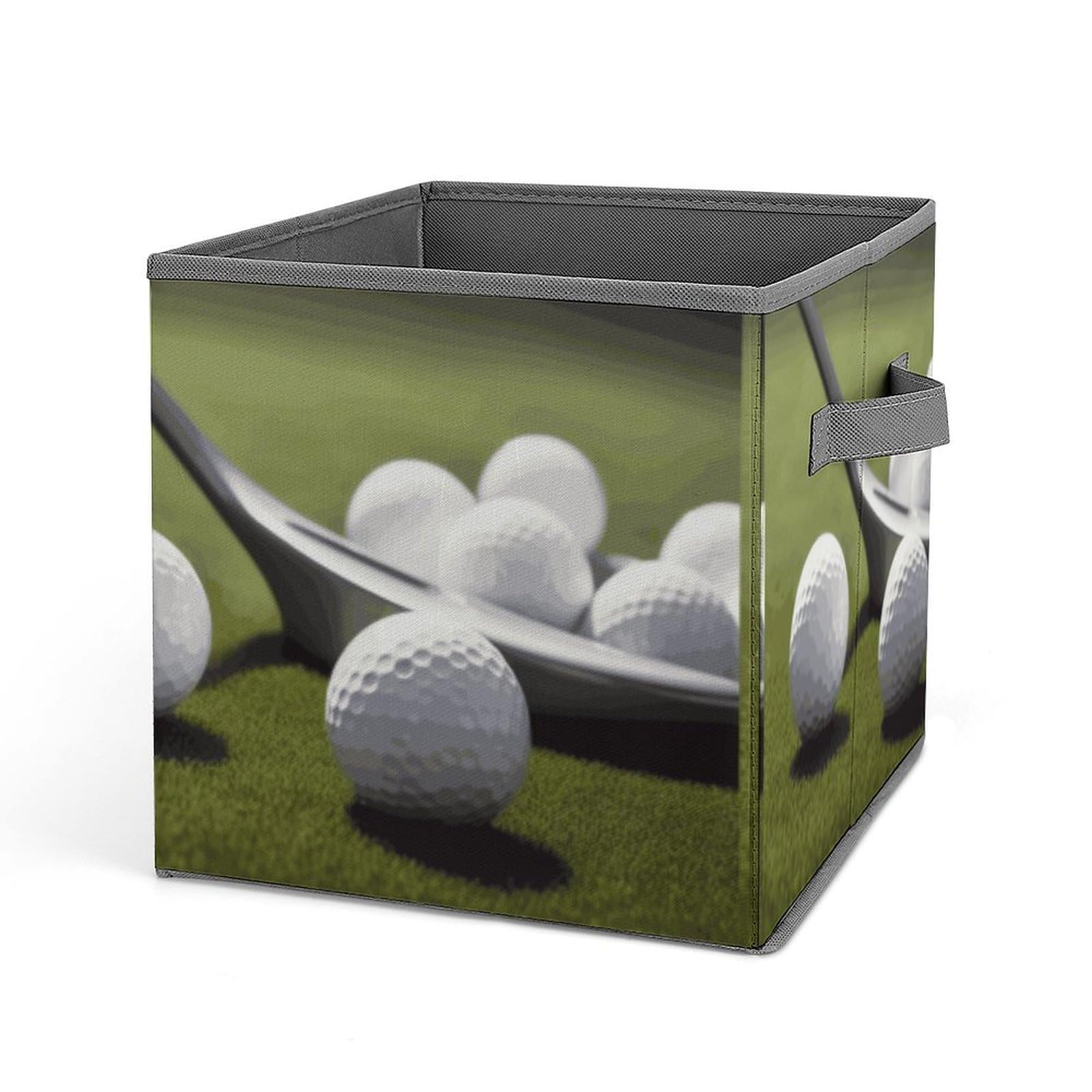 JTREHY Golf Storage Bins Sturdy Large Capacity Folding Sorting Boxes Convenient Stable Storage Box Collapsible Fabric Storages Cubes Organizer with Handles