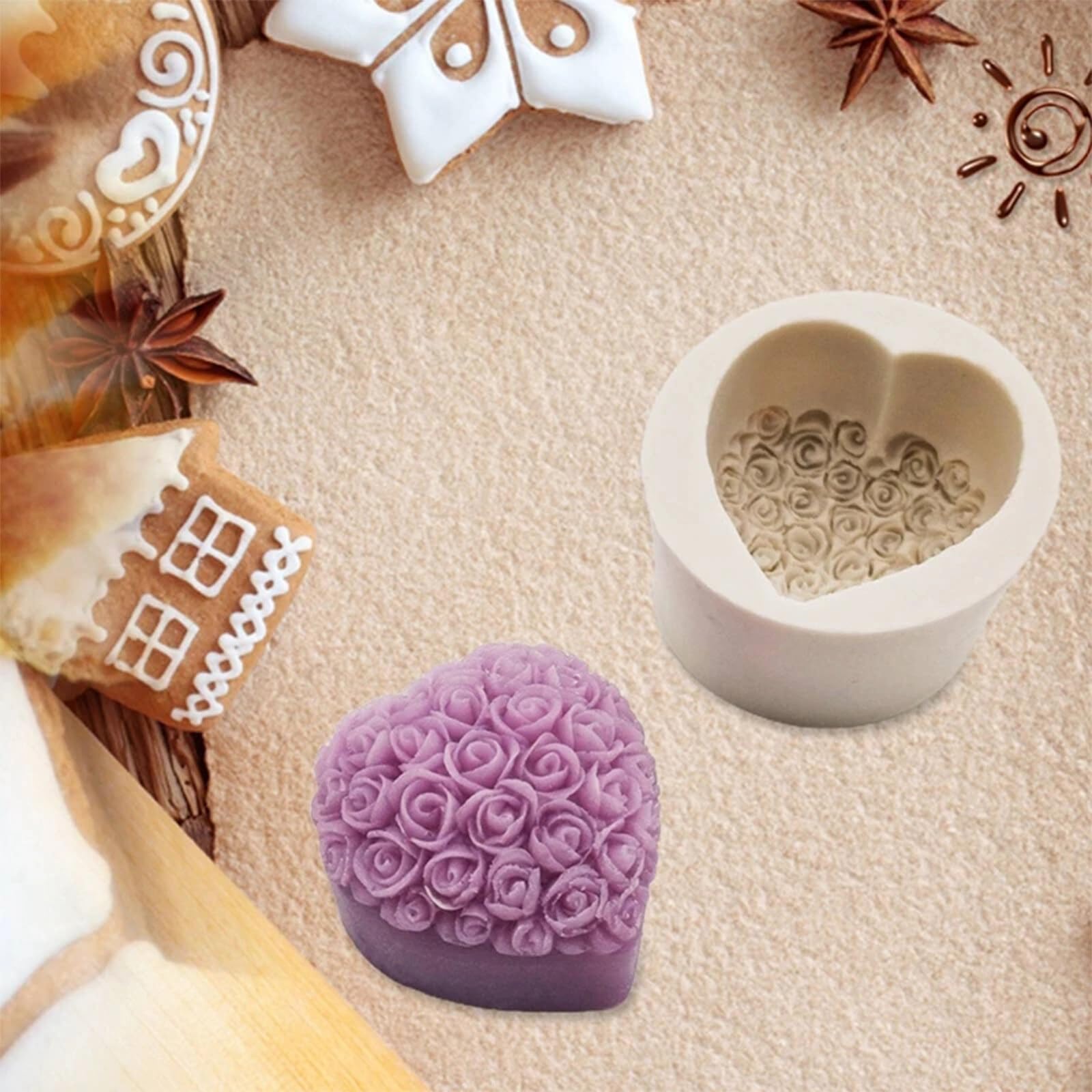 Moule Silicone 3D Vélo Pour Porte-clés - Idéal Pour Chocolat, Résine, Savon - Rose - 4