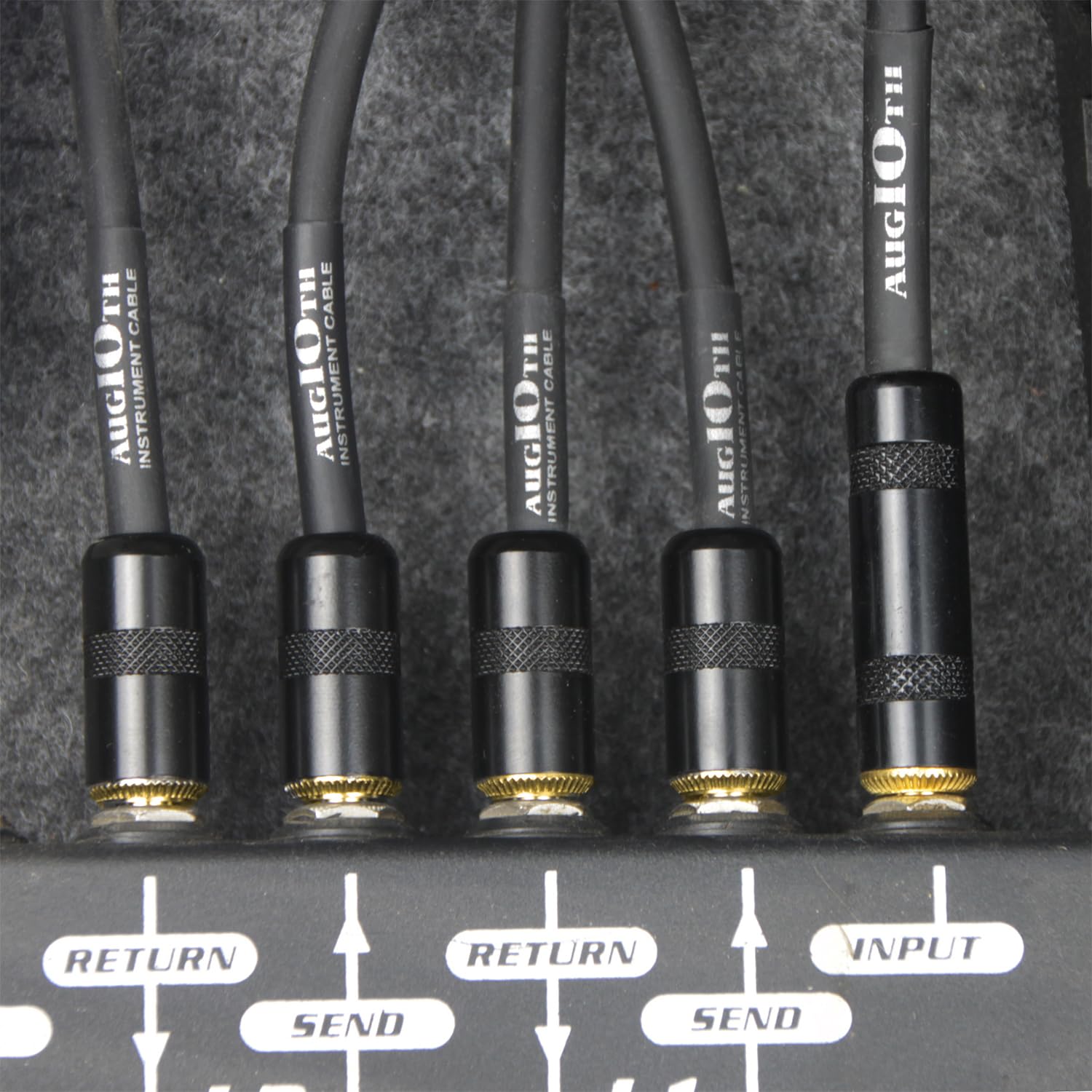 Cable de guitarra de 6 pies, 2 m, cable de conexión para pedal de efecto de guitarra, recto a conector dorado en ángulo