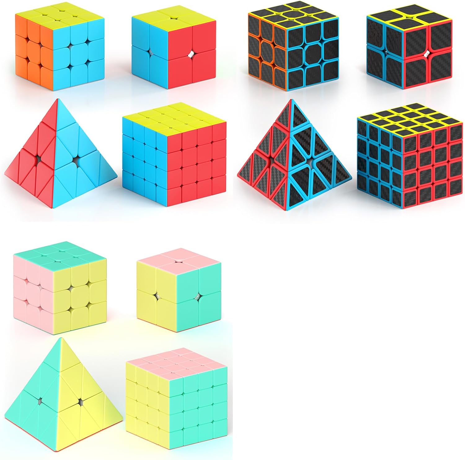 Vdealen 2x2x2 3x3x3 4x4x4 Pyramid Speed Cube Set