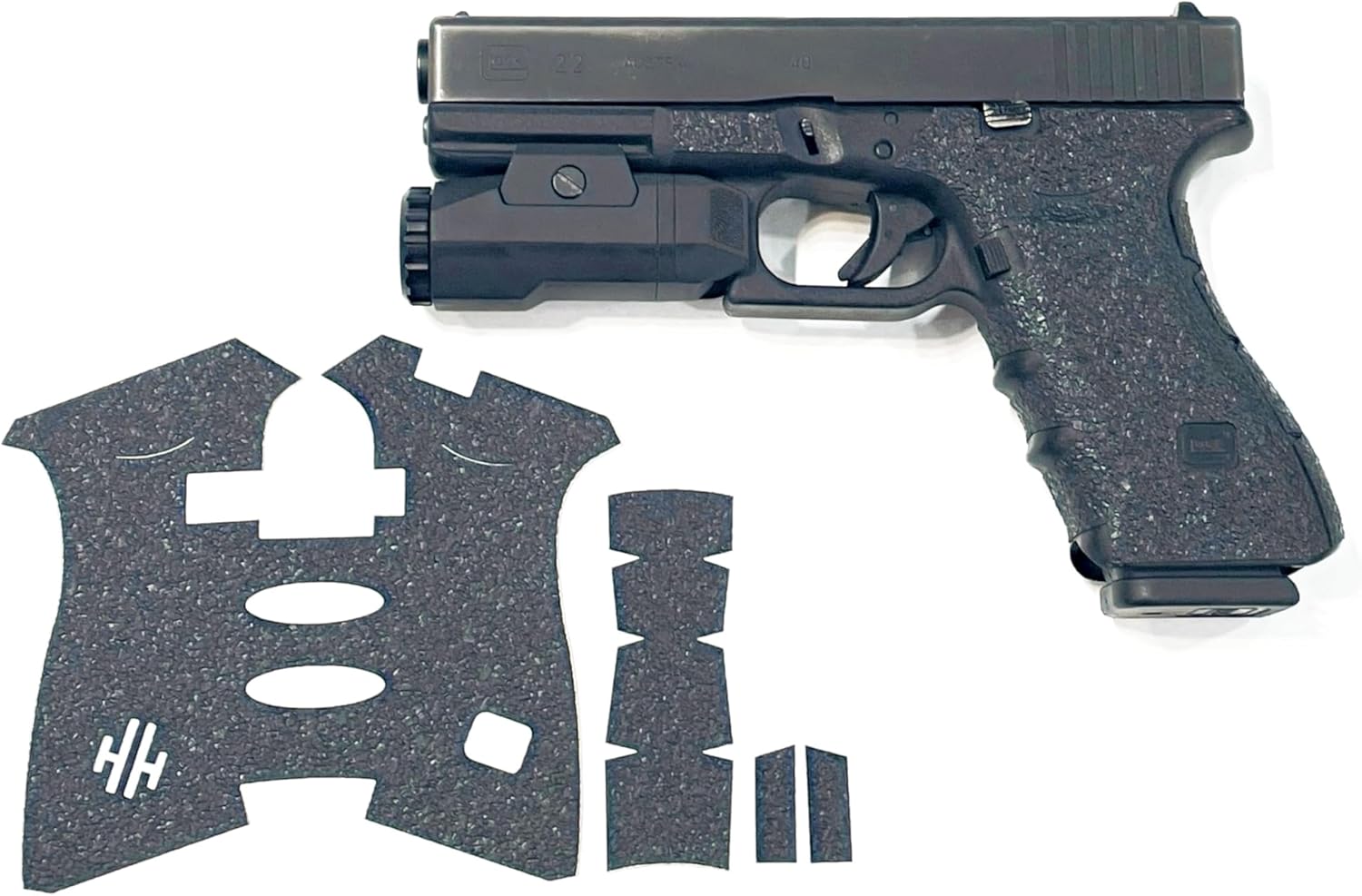 Handleitgrips Handgun Grip Tape Compatible with Glock 17, 22, 34, 35 Gen 3 - Black Edge Series Pistol Grip Tape, Gun Parts & Accessories, Made in The USA